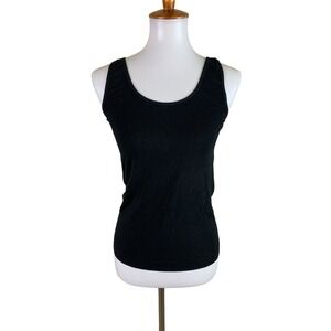 Boody Black Bamboo Blend Seamless Tank Top Stretch Basic Layering Medium